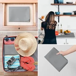 Kitchen Coffee Maker Heat Resistant Mat, Waterproof Silicone Coffee Mat, Fireproof Countertop Protector Cover Mat Under Oven, Coffee Maker, Cutting Board, Bread Machine (Grey, 16"X25") -KitchenAid Shop 51U7M18jTML