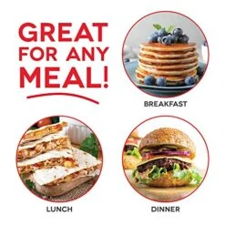 DASH Everyday Nonstick Electric Griddle For Pancakes, Burgers, Quesadillas, Eggs & Other On The Go Breakfast, Lunch & Snacks With Drip Tray + Included Recipe Book, 20in, 1500-Watt - Aqua -KitchenAid Shop 51UKKvBvjzL