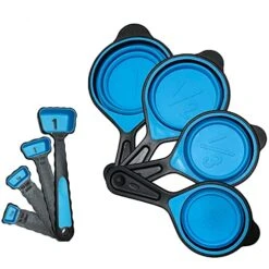 Collapsible 8 Piece Measuring Cup And Spoon Set - Portable Food Grade Silicone For Liquid And Dry Ingredients -KitchenAid Shop 51UMIjiVHlS