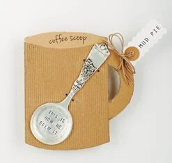 Mud Pie Brew It Coffee Scoop, 0.3815 X 19 X 8, Silver