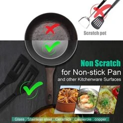 Mini Brownie Serving Spatula Flexible Nonstick Silicone Serve Turner Heat-Resistant Cookie Spatula Slotted Spatula For Flip Egg In Small Frying Pan Cookie Batter Lemon Square (Black, 2) -KitchenAid Shop 51UUm9PoIZL