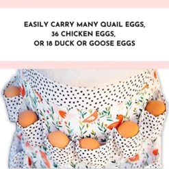 Egg Apron For Fresh Eggs, Egg Collecting Apron With 18 Deep Pockets, Chicken Egg Apron For Women, Egg Gathering Apron -KitchenAid Shop 51Uc4XxHGWL