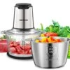 Food Processor, Electric Food Chopper With 2 Bowls 8 Cup And 8 Cup, Meat Grinder With 4 Large Sharp Blades For Meat, Fruits, Vegetables, Baby Food, Nuts, 2 Speed, 350W. Fruits, Vegetables, Baby Food, Nuts, 2 Speed, 350W.
