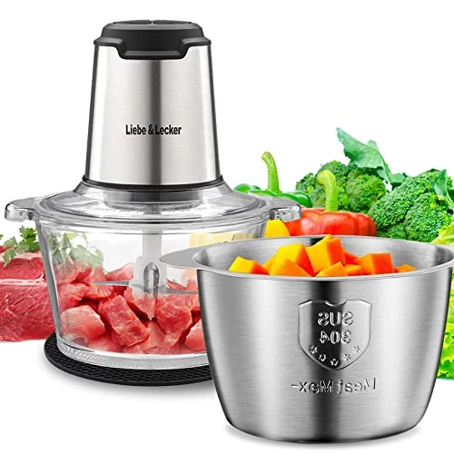 Food Processor, Electric Food Chopper With 2 Bowls 8 Cup And 8 Cup, Meat Grinder With 4 Large Sharp Blades For Meat, Fruits, Vegetables, Baby Food, Nuts, 2 Speed, 350W. Fruits, Vegetables, Baby Food, Nuts, 2 Speed, 350W. 3 Food Processor, Electric Food Chopper With 2 Bowls 8 Cup And 8 Cup, Meat Grinder With 4 Large Sharp Blades For Meat, Fruits, Vegetables, Baby Food, Nuts, 2 Speed, 350W. Fruits, Vegetables, Baby Food, Nuts, 2 Speed, 350W.