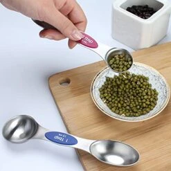 Kitchen Stainless Steel Baking Measuring Spoon &Cups Set For Dry Or Liquid (5 Pcs, Mixed Color) -KitchenAid Shop 51UjtC8ANHS