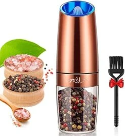 Gravity Electric Salt Ginder Pepper Grinder, Automatic Pepper And Salt Mill Grinder Battery-Operated With Adjustable Coarseness, LED Light, One Hand Operated 18 Gravity Electric Salt Ginder Pepper Grinder, Automatic Pepper And Salt Mill Grinder Battery-Operated With Adjustable Coarseness, LED Light, One Hand Operated -KitchenAid Shop 51UvMqPLk2L. AC
