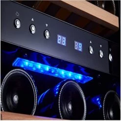 15 Inch Wine Fridge With Digital Memory Temperature Control, Dual Zone 30 Bottle Wine Cooler Refrigerator With Upgraded Compressor Fits Large Bottles Low Noise Tempered Glass Door Safety Lock 11 15 Inch Wine Fridge With Digital Memory Temperature Control, Dual Zone 30 Bottle Wine Cooler Refrigerator With Upgraded Compressor Fits Large Bottles Low Noise Tempered Glass Door Safety Lock -KitchenAid Shop 51UwQMSJLML