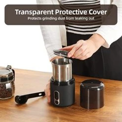 Electric Coffee Grinder, Wireless Powerful Coffee Bean Grinder With USB Rechargeable, Fresh Grind Coffee Grinder For Beans, Spices, Herb And More, Removable Bowl And 304 Stainless Steel Blade -KitchenAid Shop 51UyJZiKyVL