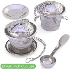 Oose Leaf Tea Infuser (Set Of 2) With Tea Scoop And Drip Dray By Apace - Ultra Fine Stainless Steel Strainer & Steeper For A Superior Brewing Experience 20 Oose Leaf Tea Infuser (Set Of 2) With Tea Scoop And Drip Dray By Apace - Ultra Fine Stainless Steel Strainer & Steeper For A Superior Brewing Experience -KitchenAid Shop 51V0Wk5 6mL. AC