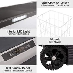 Dual Temperature Control TWW75 Portable Refrigerator 80 Quart(75 Liter) Compact Fridge Mini Freezer For Travel,Camping,Fishing, Outdoor -12/24V DC 11 Dual Temperature Control TWW75 Portable Refrigerator 80 Quart(75 Liter) Compact Fridge Mini Freezer For Travel,Camping,Fishing, Outdoor -12/24V DC -KitchenAid Shop 51V4QxvfS0L