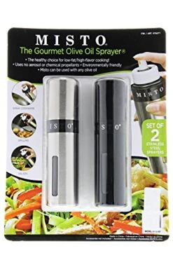 Isto Gourmet Olive Oil Sprayer (Set Of 2) Silver And Black