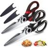 Kitchen Shears, 2 Pack Sharp Stainless Steel Kitchen Scissors, All-purpose Heavy Duty Scissors Essential In Kitchen Gadgets, Dishwasher Safe, Kitchen Scissors For General Use For Chicken/Poultry/Fish -KitchenAid Shop 51V9PCR1AxL