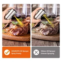 Oil Sprayer For Cooking,[New2023], 100ml Glass Oil Dispenser, Multipurpose Oil Sprayer, Oil Spray Bottle For Cooking, BBQ, Salad, Baking, Roasting And Grilling (Pack Of Two) -KitchenAid Shop 51VDQMStumL