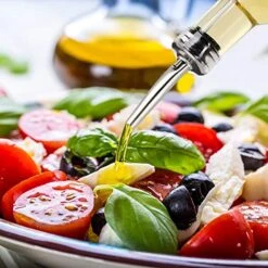 4 Pack Vinegar Cruet Olive Oil Glass Bottle, Square Tall Glass Bottle Set With Stainless Steel Bottle Spout Pourer, Foldable Silicone Funnel, Waterproof Label Sticker And Chalk Marker For Home Kitchen -KitchenAid Shop 51VE0U9IvkL