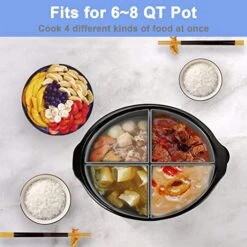 4 In 1 Slow Cooker Liners Fit Crock-Pot 6-8 Quart Oval Slow Cooker,Reusable Leakproof Cooking Liner For Slow Cooker,BPA Free Divider Insert For Crock Pot For Slow Cooker -KitchenAid Shop 51VJ4lnlUEL
