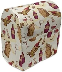 Lunarable Animal Stand Mixer Cover, Cow Horse Pigs Chicken Sheep Farmhouse Mascots Cartoon Print, Kitchen Appliance Organizer Bag Cover With A Pocket, 6-8 Quarts, Pale Mustard Pastel Green -KitchenAid Shop 51VNimi7kL. AC