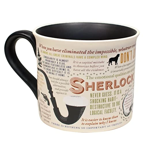 Sherlock Holmes Coffee Mug - Holmes Quotes, Rules Of Deduction, Intriguing Images, And Sidney Pagets' Portrait 3 Sherlock Holmes Coffee Mug - Holmes Quotes, Rules Of Deduction, Intriguing Images, And Sidney Pagets' Portrait
