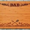IFT DAD FATHER ~ Engraved Large 2-Tone Bamboo Cutting Board For Dad ~ 2-Sided Design ~ Engraved Side Designed For Display ~ Reverse Side For Usage ~ Birthday Gift Dad Christmas Gift Fathers Day Gift -KitchenAid Shop 51Vl5jRgicL