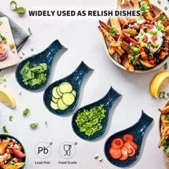 Kitchen Spoon Rest - Cooking Spoon Holder For Stove Top White Coffee Spoon Rest Ceramic Spoon Holder For Kitchen Counter, Kitchen Decor For Counter, Coffee Bar Accessories (Nave Blue) -KitchenAid Shop 51Vp6XY9ZCL