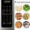 Digital Microwave Oven With Turntable Push-Button Door, Child Safety Lock, 1000W, 1.1cu.ft, Black & Stainless Steel, 1.1 Cu.ft 2 Digital Microwave Oven With Turntable Push-Button Door, Child Safety Lock, 1000W, 1.1cu.ft, Black & Stainless Steel, 1.1 Cu.ft -KitchenAid Shop 51VyU7Uz5nL