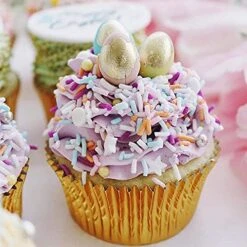 Fbera Gold Foil Muffin Cupcake Liners/Baking Cups Standard Size, 100-Count -KitchenAid Shop 51W1877EIeL