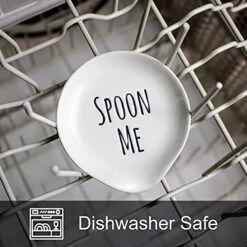 Coffee Spoon Rest - Farmhouse Small Spoon Holder For Coffee, Tea & Cocktails, Ceramic Spoon Rest For Tablespoon, Teaspoon & Bar Spoon, Coffee Bar Accessories And Decor (Spoon Me) -KitchenAid Shop 51W1rhntOfL