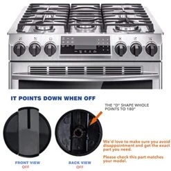 2 Pack W10339442 Whirlpool Stove Knobs, Durable Burner Knob Stove Oven Knob - Compatible For Whirlpool Range/ Stove/ Oven - Replaces PS11753188, WPW10339442, WPW10339442VP -KitchenAid Shop 51W7cZNs7pL