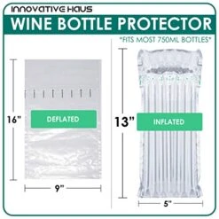 Nnovative Haus Pack Of 25 Wine Bottle Protector Bag With Free Pump. Inflatable Air Columns Cushioning Safe Transportation Of Glass Bottles While Traveling On Airplane. Premium Packaging Materials -KitchenAid Shop 51WAvxw13WL