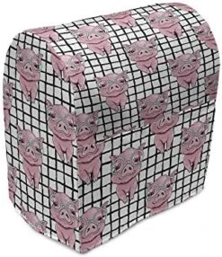 Ambesonne Tattoo Stand Mixer Cover, Monochrome Pattern With Floral Abstract Butterflies In Filigree Style Spiral Wings, Kitchen Appliance Organizer Bag Cover With A Pocket, 6-8 Quarts, Black And White -KitchenAid Shop 51WEbyKO4rL. AC