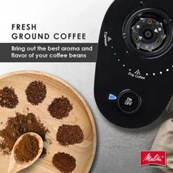 Melitta Molino Flat Burr Coffee Grinder | Whole Bean Grinder | Easy Clean & Assembly | Safety Lock Feature | Capacity: 8 Oz (225 G)/14 Cups 13 Melitta Molino Flat Burr Coffee Grinder | Whole Bean Grinder | Easy Clean & Assembly | Safety Lock Feature | Capacity: 8 Oz (225 G)/14 Cups -KitchenAid Shop 51WLAHxWqBL