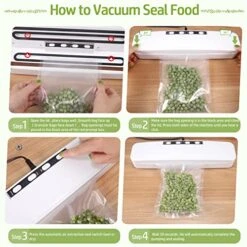 Vacuum Sealer Machine, 2022 Upgrade Automatic Food Preservation Machine, Compact Food Sealer Vacuum For Food, Lower Noise, Dry & Moist Food Modes,10 Vacuum Bags8 -KitchenAid Shop 51WQbHA3lML