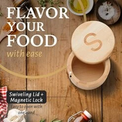 - Salt And Pepper Bowls With Lid, Bamboo Salt And Pepper Cellar With Spoons, Salt And Pepper Holder Engraved With S & P, 3.5 X 3 Inches, Ideal Gifts For Mom & Housewarming Gifts, 6 Oz, Set Of 2 -KitchenAid Shop 51WXq09aI7L