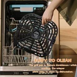 Air Fryer Crisper Plate For Instants Vortex Plus Gourmia GAF680/685 6QT Air Fryers, Premium Nonstick Air Fryer Grill Pan Tray Grate Grid Insert For Instants 5.7QT/6QT Air Fryer, Dishwasher Safe -KitchenAid Shop 51WdWghlpGL