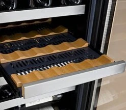 15" Wide FlexCount II Tru-Vino 30 Bottle Dual Zone Stainless Steel Right Hinge Wine Refrigerator -KitchenAid Shop 51WfZ6UDoYL