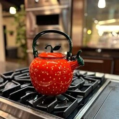 Whistling Tea Kettle For Stove Top Enamel On Steel Teakettle, Supreme Housewares Strawberry Decor Design Teapot Water Kettle Cute Kitchen Accessories Teteras (2.3 Quart, Strawberry) 20 Whistling Tea Kettle For Stove Top Enamel On Steel Teakettle, Supreme Housewares Strawberry Decor Design Teapot Water Kettle Cute Kitchen Accessories Teteras (2.3 Quart, Strawberry) -KitchenAid Shop 51WgR2w9xWL