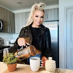 French Press Coffee Maker, Glass Classic Copper 304 Stainless Steel Coffee Press, Cold Brew Heat Resistant Thickened Borosilicate Coffee Pot For Camping Travel Gifts, 34 Ounce -KitchenAid Shop 51WhjYa13xL