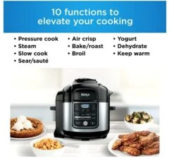 Ninja (OS400) Foodi 10-in-1 8-quart XL Pressure Cooker Air Fryer Multicooker Stainless -KitchenAid Shop 51WkCKizdWL