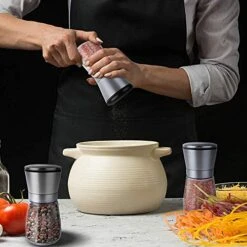 Heaven2017 Spices Salt Pepper Mill Glass Manual Grinder Shakers Set -KitchenAid Shop 51WrSCvgEyL