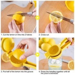 Metal Lemon Squeezer Lemon Juicer Lime Squeezer, Manual Juicer Citrus Squeezer, Premium Quality Hand Juicer -KitchenAid Shop 51Wz8LcRd3L