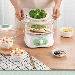 HYDZQ Timing Electric Steamer, Multifunctional Household Automatic Power-Off Steamer, Seafood Steamer, Egg Steamer, Vegetable Steamer -KitchenAid Shop 51X0A6Q5srL 1