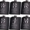 Et Of 6, Groomsmen Gifts For Wedding | Personalized Groomsmen Flasks W/Optional Gift Box, Bachelor Party Team, 6 Oz. Custom Engraved Hip Flasks For Best Man And Groomsman Proposal #3 -KitchenAid Shop 51XHSNP7HPL