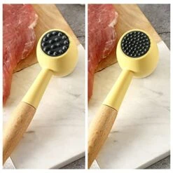 Plastic Meat Tenderizer Hammer With Comfortable-Grip Wooden Handle, Dual-side Meat Pounder For Kitchen, Meat Mallet For Tenderizing Steak Beef Poultry, Perfect For Home Cooks And Professional Chefs -KitchenAid Shop 51XHe05WPgL