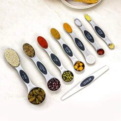 Measuring Spoons 18/8 Stainless Steel Measuring Spoons Set Of 7 Piece With 1 Leveler Dry And Liquid Ingredients (Dual Sided) -KitchenAid Shop 51XIEFbX1UL