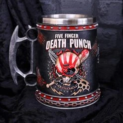 NEMESIS NOW B4654N9 Five Finger Death Punch Tankard 15cm, Resin W/Stainless Steel Insert, Black 9 NEMESIS NOW B4654N9 Five Finger Death Punch Tankard 15cm, Resin W/Stainless Steel Insert, Black -KitchenAid Shop 51XKiOFNHrL
