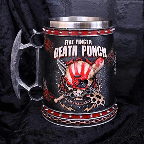 NEMESIS NOW B4654N9 Five Finger Death Punch Tankard 15cm, Resin W/Stainless Steel Insert, Black 6 NEMESIS NOW B4654N9 Five Finger Death Punch Tankard 15cm, Resin W/Stainless Steel Insert, Black - Image 4