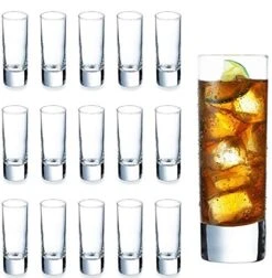 Heavy Base Shot Glass Set Bulk, Whisky Shot Glasses 2 Oz, Mini Glass Cups For Liqueur, Double Side Cordial Glasses, Tequila Cups Small Glass Shot Cups Set Of 24