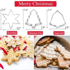 Hristmas Shapes Cookie Cutters Set Of 11, Gingerbread Man Snowflake Angel Tree Reindeer Santa Snowman Stocking Mitten Bell Candy Cane For Kids, Metal Holiday Winter Stamp Stainless Steel Gift Of 3" 8 Hristmas Shapes Cookie Cutters Set Of 11, Gingerbread Man Snowflake Angel Tree Reindeer Santa Snowman Stocking Mitten Bell Candy Cane For Kids, Metal Holiday Winter Stamp Stainless Steel Gift Of 3" -KitchenAid Shop 51Xg8WM1AzL