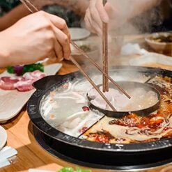 4 Pairs Long Cooking Chopsticks 15.3 Inch Extra Long Stainless Steel Chopsticks With Non Slip Threaded And 16.5 Inch Wooden Noodles Kitchen Cooking Frying Chopsticks (Silver, Wood Color) -KitchenAid Shop 51XhwciXIxS