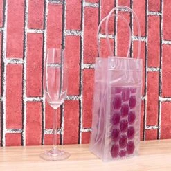 Kichvoe Portable Cooler Ice Wine Bag Wine Cooler Sleeve 750ML Wine Bottle Chiller Cooler Portable Single Water Bottle Carrier Tote Travel Wine Pouch For Champagne Beverage Clear Jel -KitchenAid Shop 51XoAq1zpnL