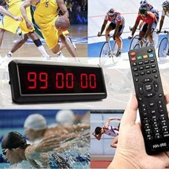 1.5 Inch Gym Timer, Digital Clock Display Countdown Count Up LED Timer For Home Office Use Stopwtach With Remote -KitchenAid Shop 51Xp6f38pQS